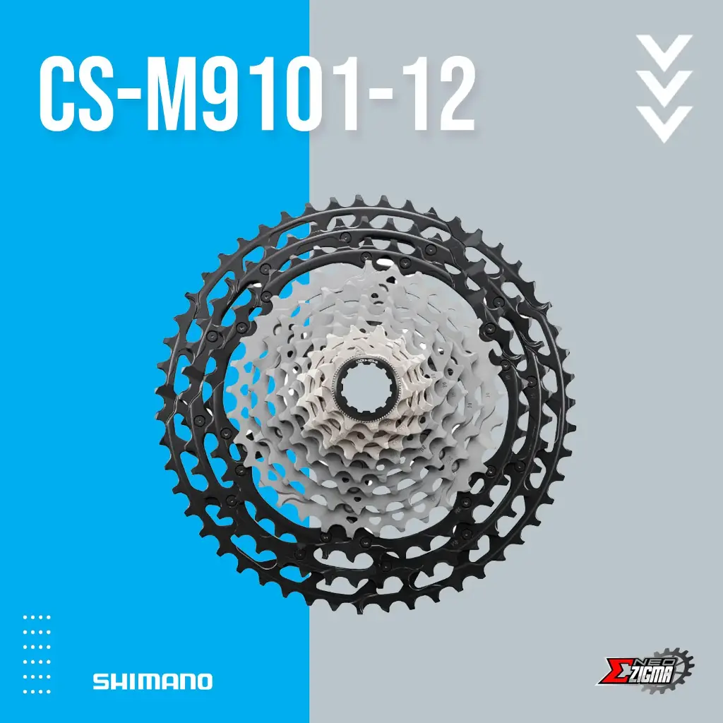 Cassette Sprocket MTB SHIMANO XTR  CS-M9101-12 12-Spd (Hyperglide+) 10-51T Micro Spline Ind. Pack ICSM9101051