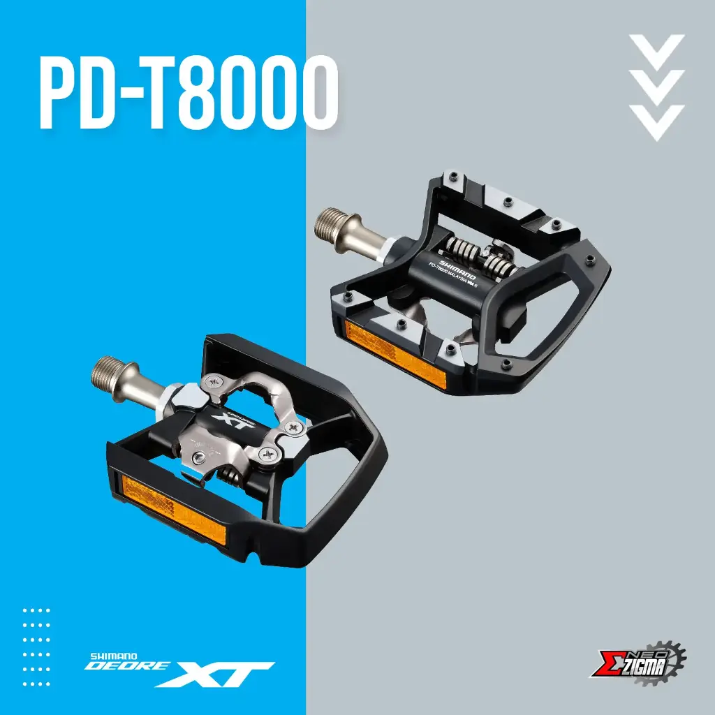 Pedal MTB SHIMANO XT PD-T8000 Flat EPDT8000 w/ Cleats Ind. Pack