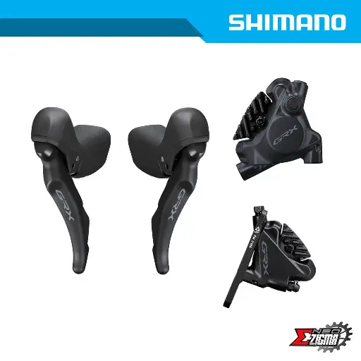[DBSH014F/R] Disc Brake Assembly Gravel SHIMANO GRX BR/ST-RX410/RX600 For 140mm Rotor J-kit F/R