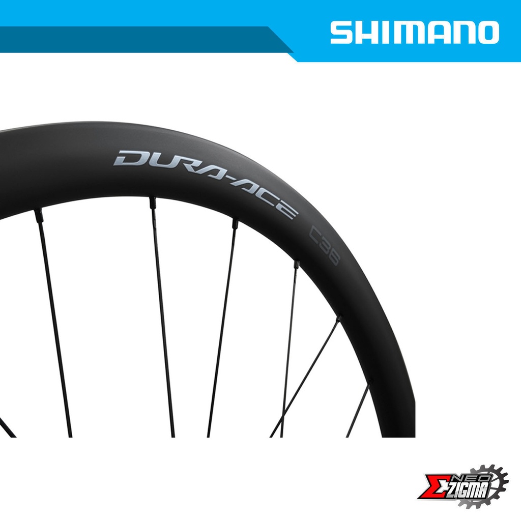 Wheel Set Road SHIMANO Dura-Ace WH-R9270-C36-TL 12mm E-thru Tubeless Disc Brake Clincher Full Carbon For 12-Spd 100/142mm Ind. Pack EWHR9270C36LFEREDB