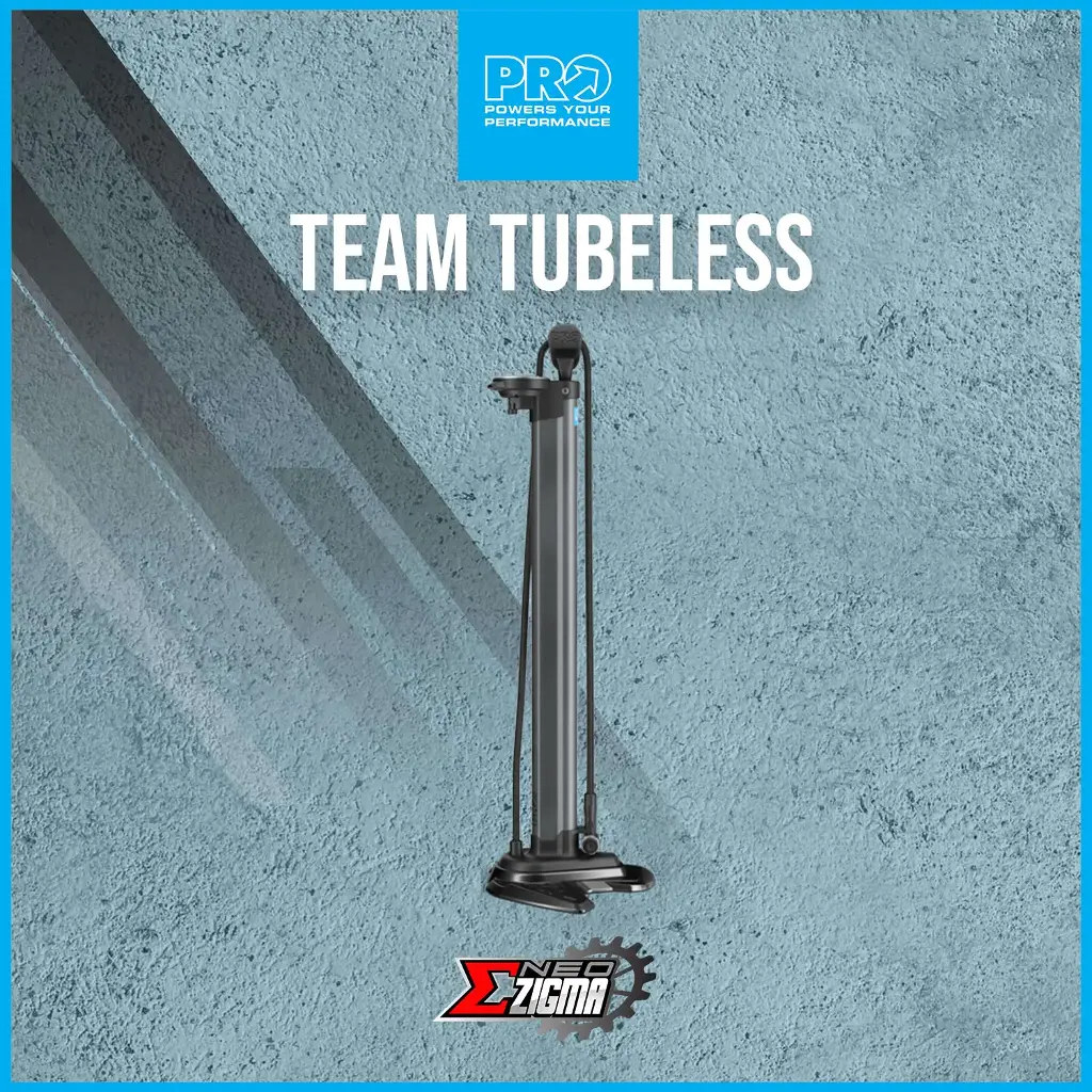 Floor Pump PRO Team Tubeless Integrated Pump and Compressor PRPU0110
