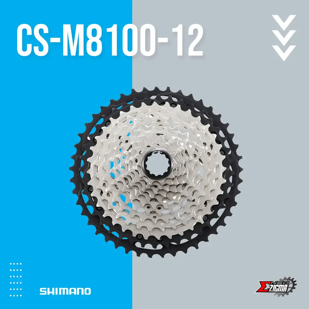 Cassette Sprocket MTB SHIMANO XT CS-M8100 12-Spd (Hyperglide+) 10-51T Micro Spline Ind. Pack  ICSM8100051