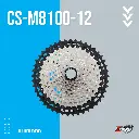 Cassette Sprocket MTB SHIMANO XT CS-M8100 12-Spd (Hyperglide+) 10-51T Micro Spline Ind. Pack  ICSM8100051