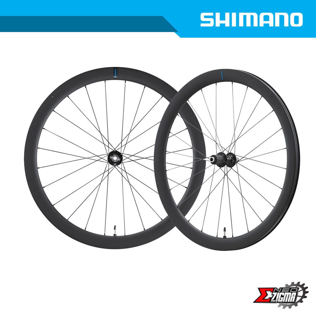 Wheel Set Road SHIMANO 105 WH-RS710-C46-TL 12mm E-thru Tubeless For 11/12-Spd 100/142mm Ind. Pack EWHRS710C46LFERED