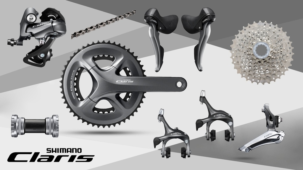NEW Shimano Claris ST-R2000 2X8 Speed Road Shifter Set Drop