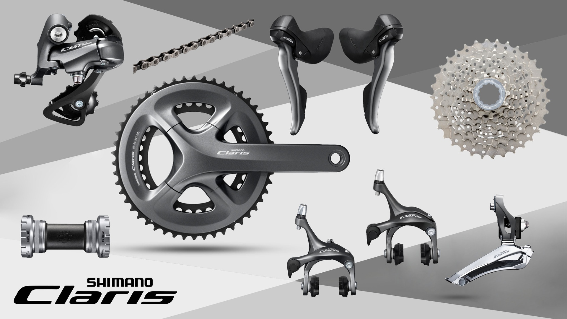 Group Set Road SHIMANO Claris R2000 2x8 | Neo Zigma