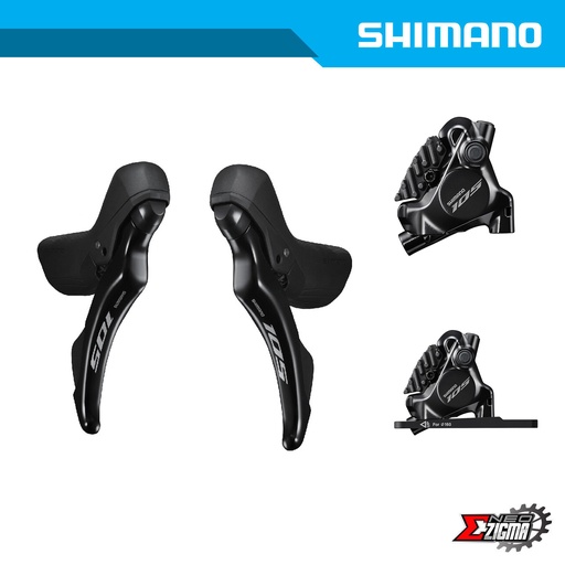 [DBSH092F/R] Disc Brake Assembly Road SHIMANO 105 BR-R7170/ST-R7120 12-Spd J-Kit F/R