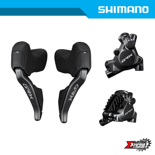 [DBSH005STF/R] Disc Brake Assembly Gravel SHIMANO GRX Di2 BR-RX820/ST-RX825 2x12-Spd J-Kit w/ Fin F/R