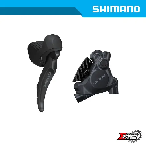 [DBSH004STRI] Disc Brake Assembly Gravel SHIMANO GRX BR-RX410/ ST-RX610 12-Spd For 140mm Rotor IRX6103DRRDSC170A J-kit w/ Fin Rear Ind. Pack