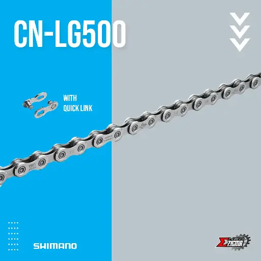 [CNSH150I] Chain MTB SHIMANO Others CN-LG500 126L 9/10/11-Spd Linkglide w/ Quick Link Ind. Pack ICNLG500126Q