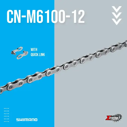 [CNSH136I] Chain MTB SHIMANO Deore CN-M6100 126L 12-Spd Ind. Pack ICNM6100126Q