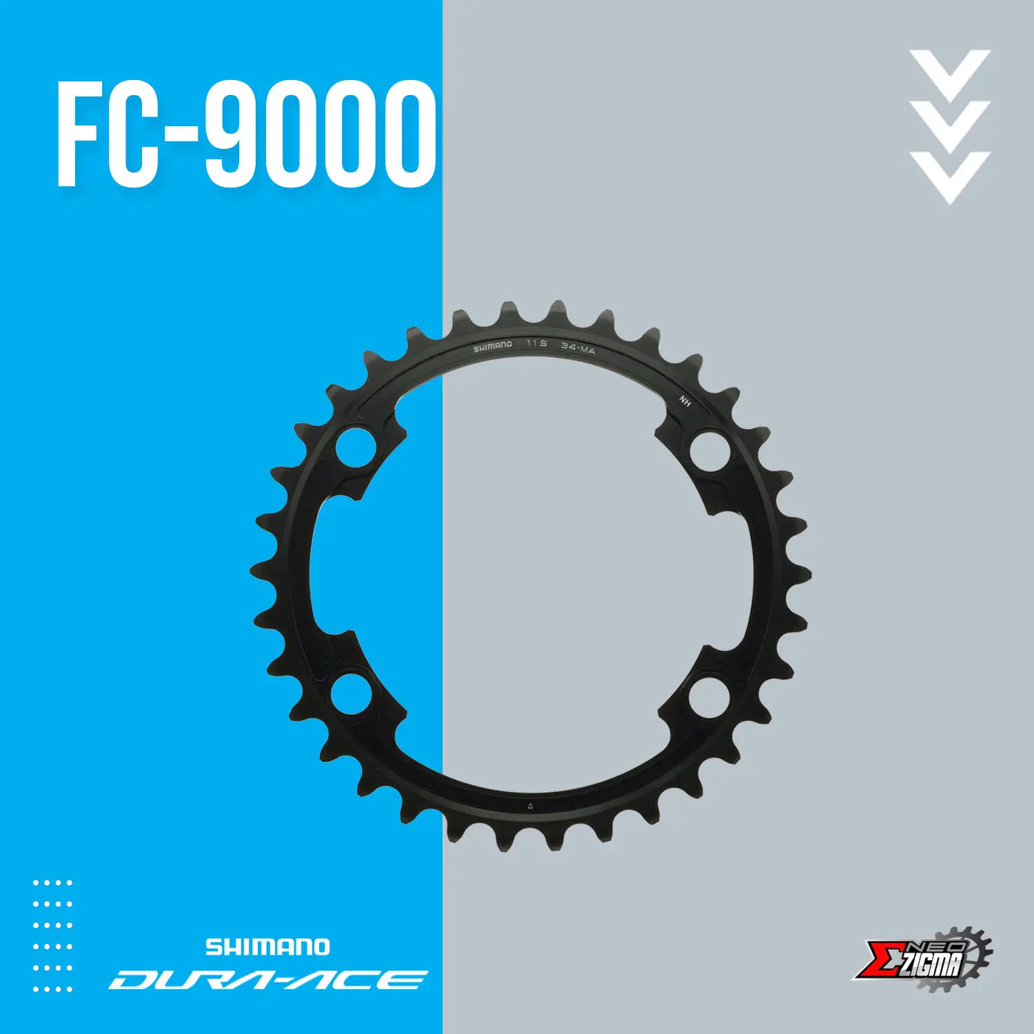 SHIMANO DURA-ACE FC-9000 チェーンリング 50-34T Shimano Dura-ace Fc-9000 Crankset Chainring - Bicycle Crank