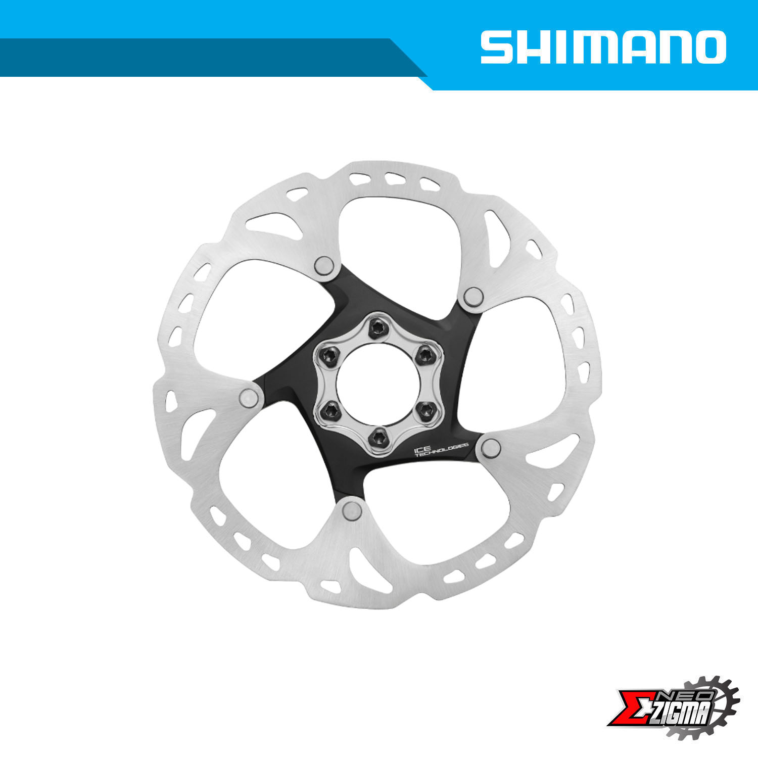 Disc Rotor MTB SHIMANO XT RT86L 203mm 6-Bolts Icetech Ind