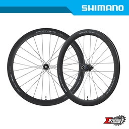 Wheel Set Road SHIMANO Dura Ace WH R9270 C50 TL 12mm E thru Tubeless Disc Brake Clincher Full Carbon For 12 Spd 100 142mm Ind. Pack EWHR9270C50LFEREDB Neo Zigma