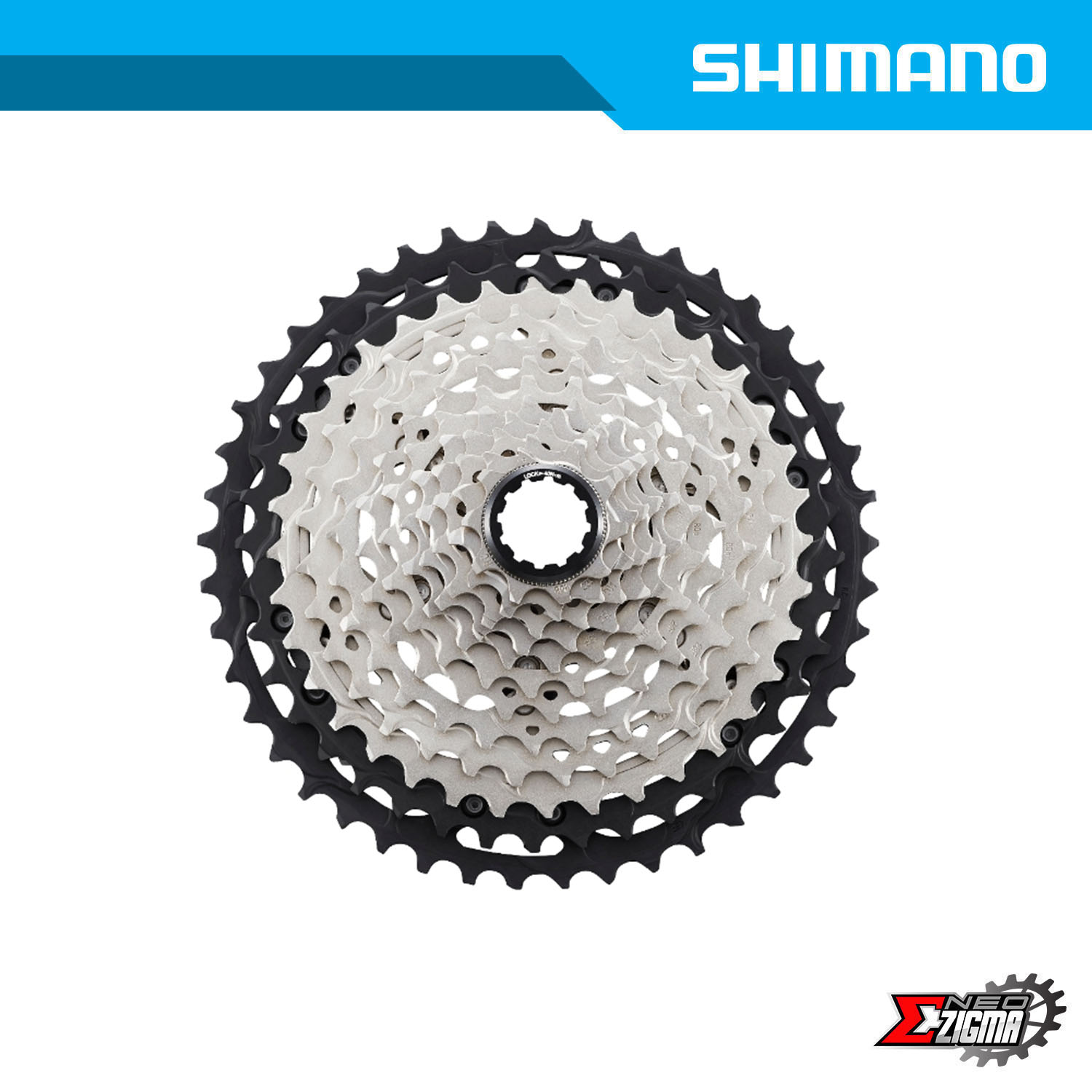 Cassette Sprocket MTB SHIMANO XT CS M8100 12 12 Spd Hyperglide 10 45T Micro Spline Ind. Pack ICSM8100045 Neo Zigma